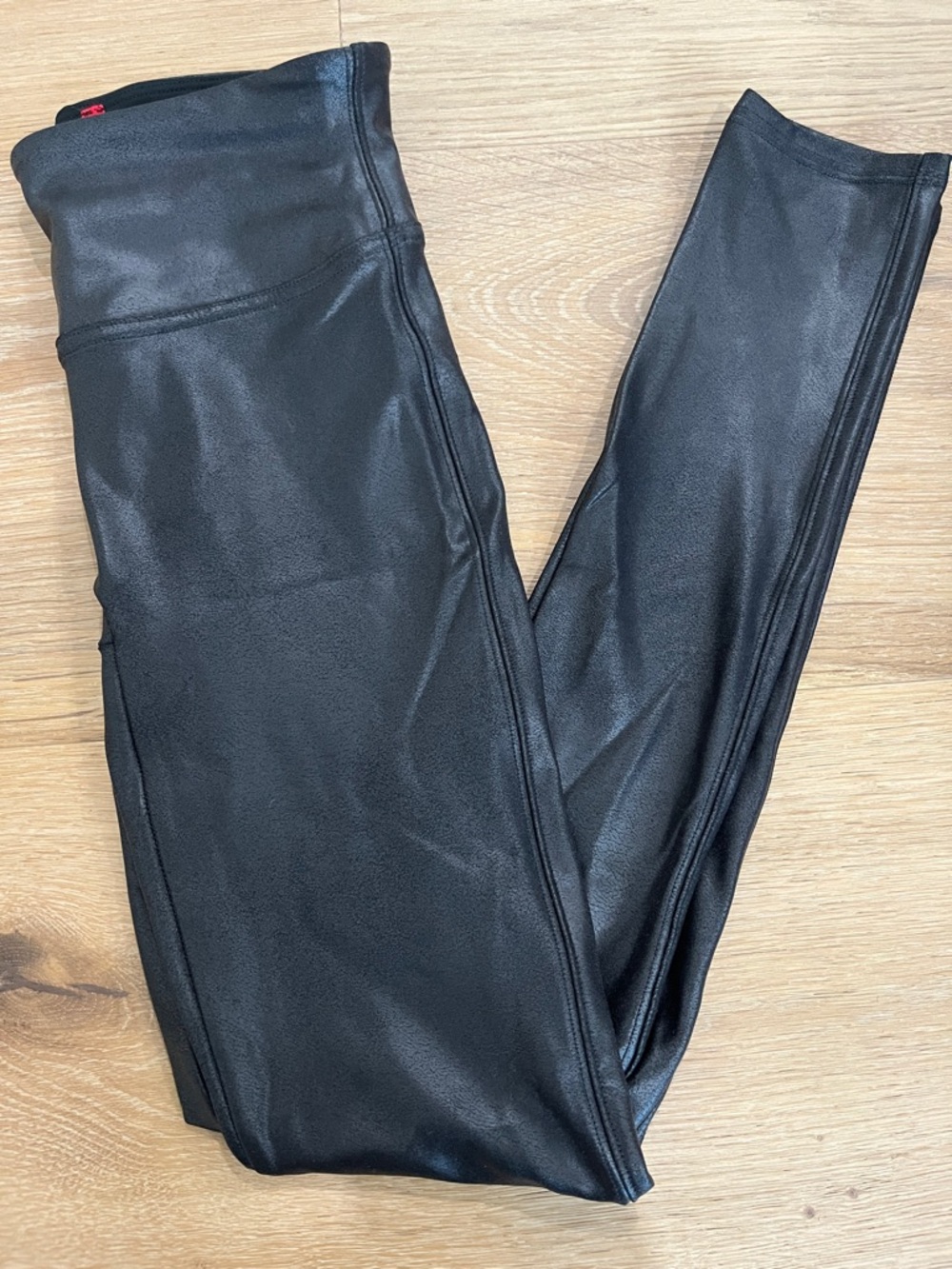SPANX Black Faux Leather Leggings